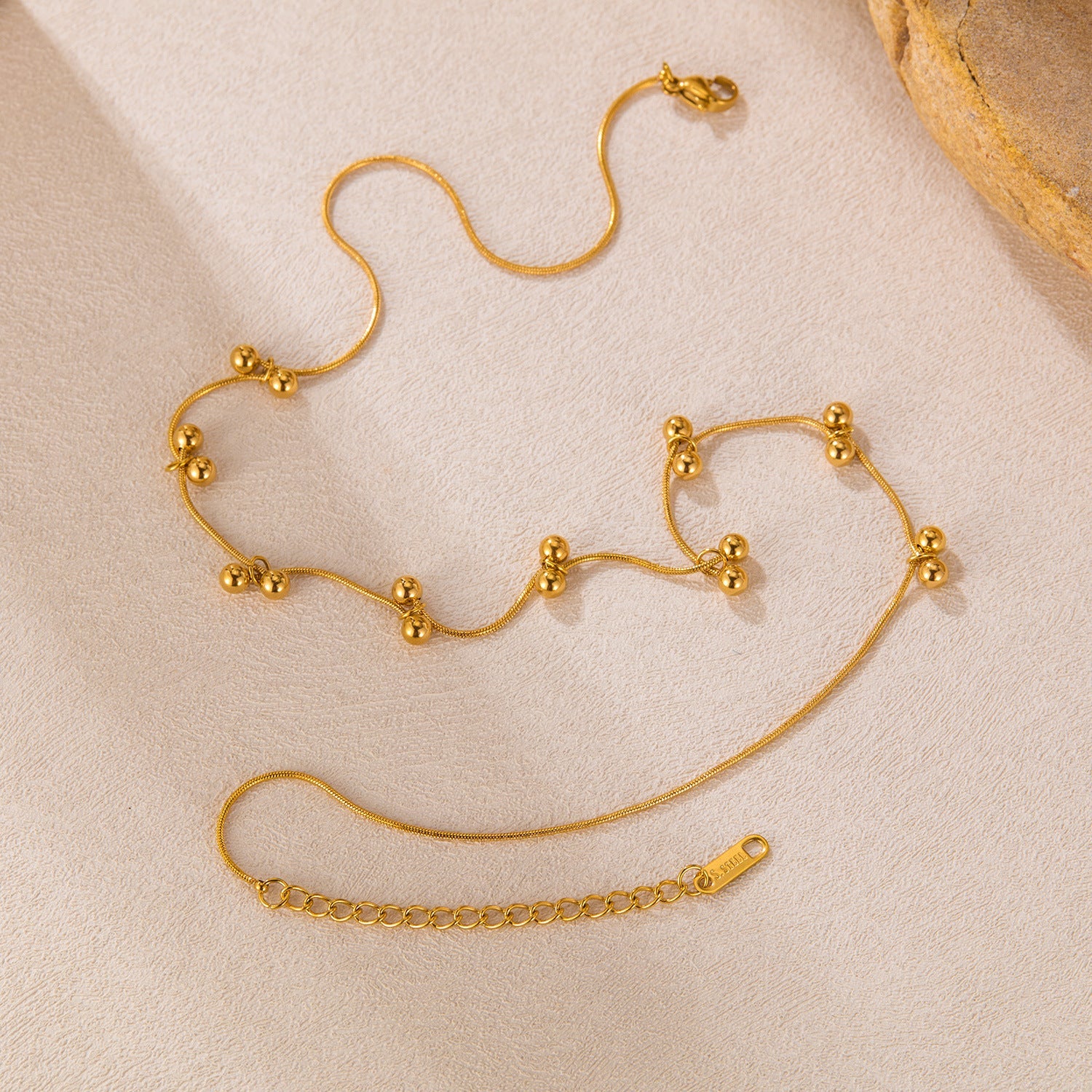 Raya Beaded Necklace - Gold - 5