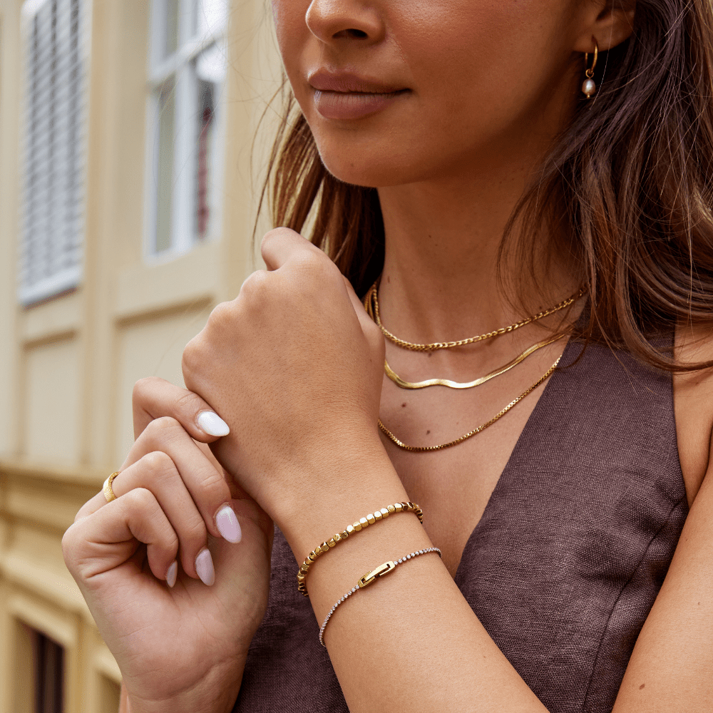 Reina Cube Gold Bracelet - NAVALLIBracelet