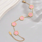 Rhea Clover Bracelet - Pink - 11