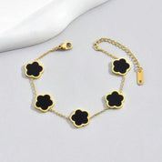Rhea Clover Bracelet - Black - 2
