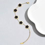 Rhea Clover Bracelet - Black - 3