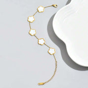 Rhea Clover Bracelet - White - 6