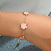 Rhea Clover Bracelet - Pink - 12