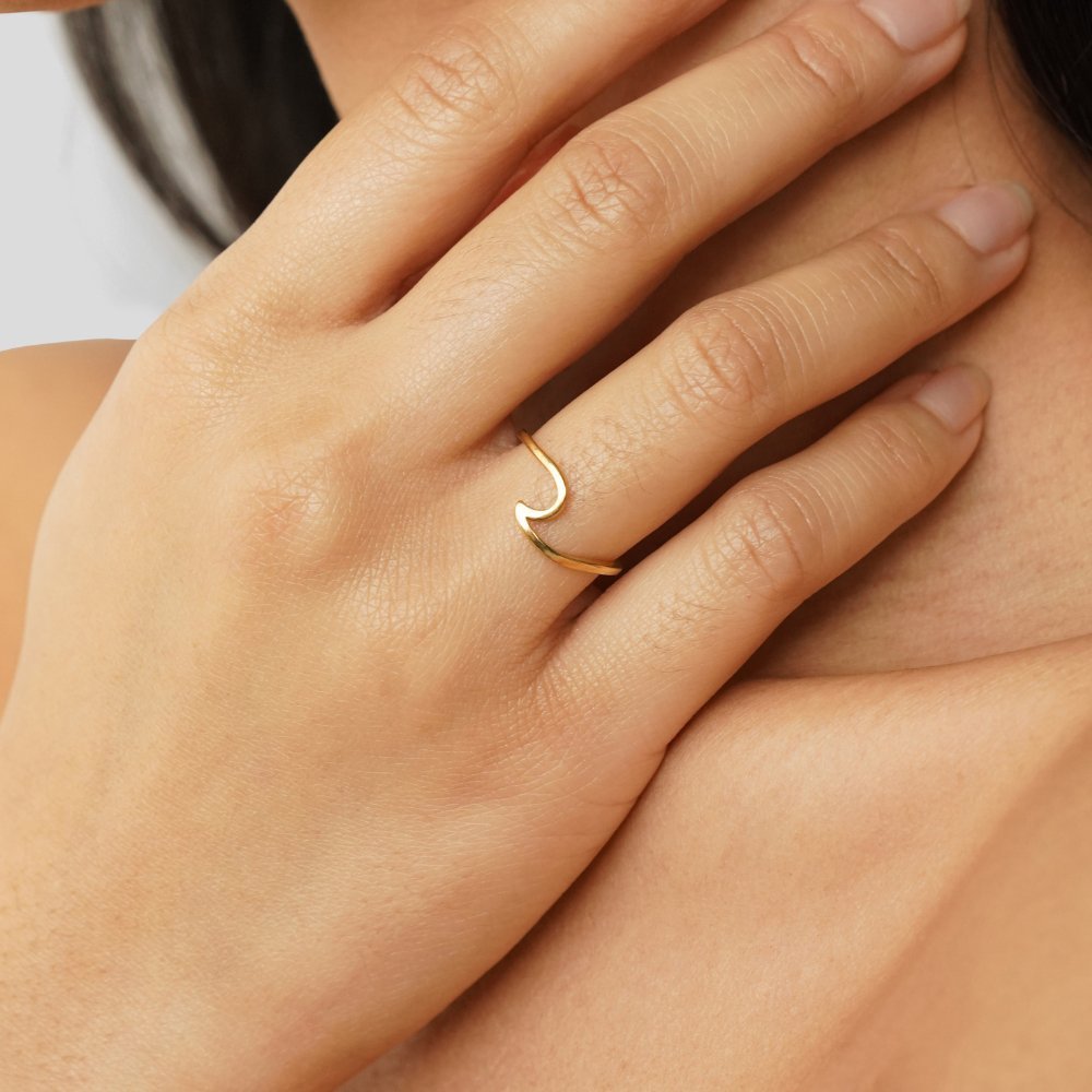 Rina Wave Ring - Ring - US 5 | UK J - 2