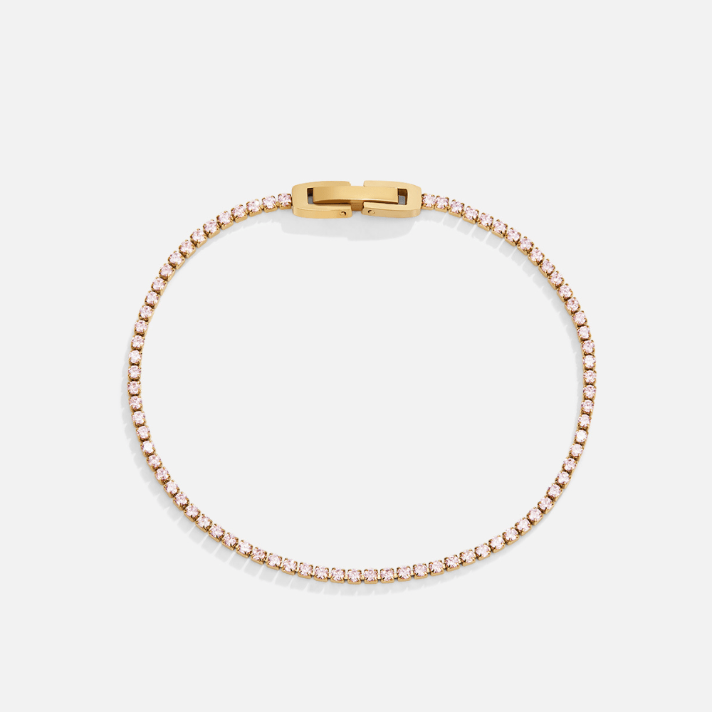 Rose Crystal Gold Bracelet - Bracelet - 6.3in - 3