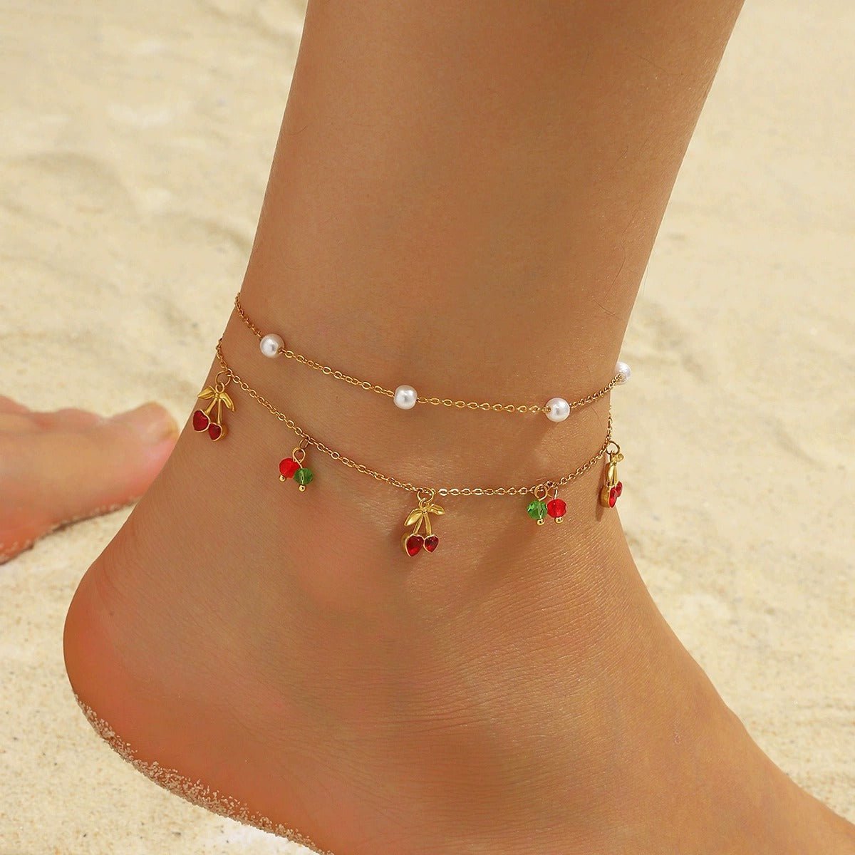 Rosetta Cherry Anklet - NAVALLIAnklet