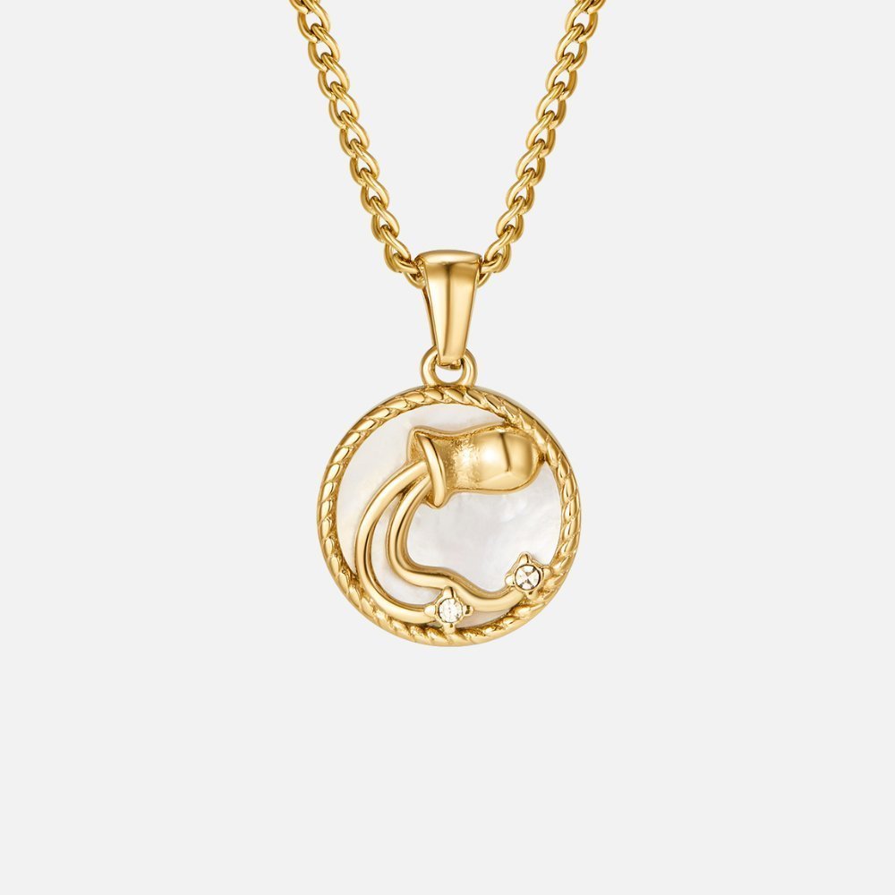 Sabine Zodiac Necklace - Necklace - February - Aquarius - 18