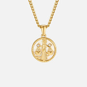 Sabine Zodiac Necklace - Necklace - October - Libra - 14