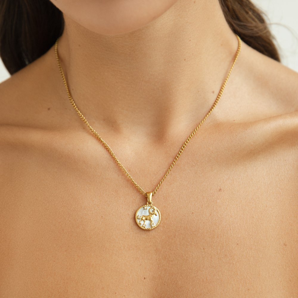 Sabine Zodiac Necklace - Necklace - April - Aries - 1