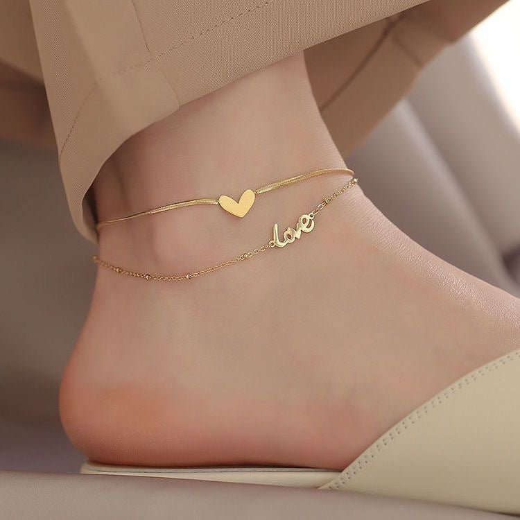 Selene Love Anklet - NAVALLI