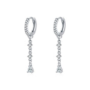 Selene Silver Drop Earrings - NAVALLI