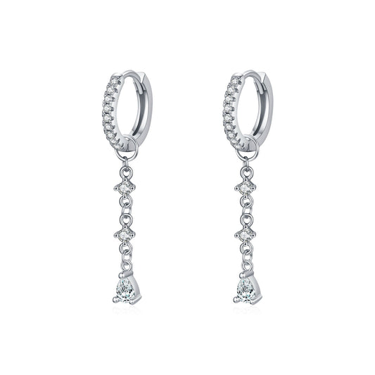 Selene Silver Drop Earrings - NAVALLI