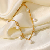 Seren Twist Gold Anklet - NAVALLI