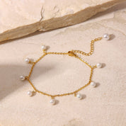 Seren Twist Gold Anklet - NAVALLI