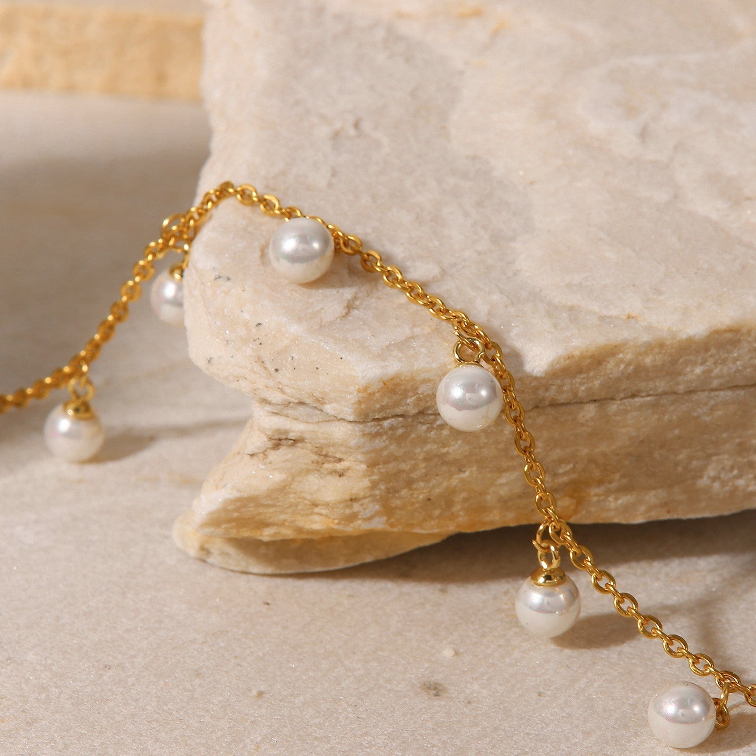 Seren Twist Gold Anklet - NAVALLI