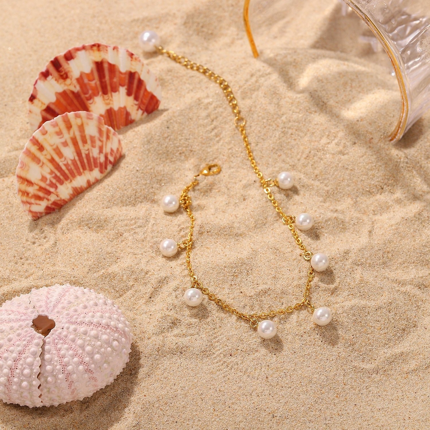 Seren Twist Gold Anklet - NAVALLI