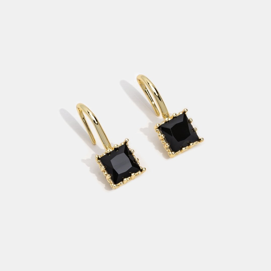 Sienna Crystal Black Earrings - Earrings - 2