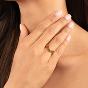 Siren Statement Gold Ring - Ring - US 6 | UK L - 1