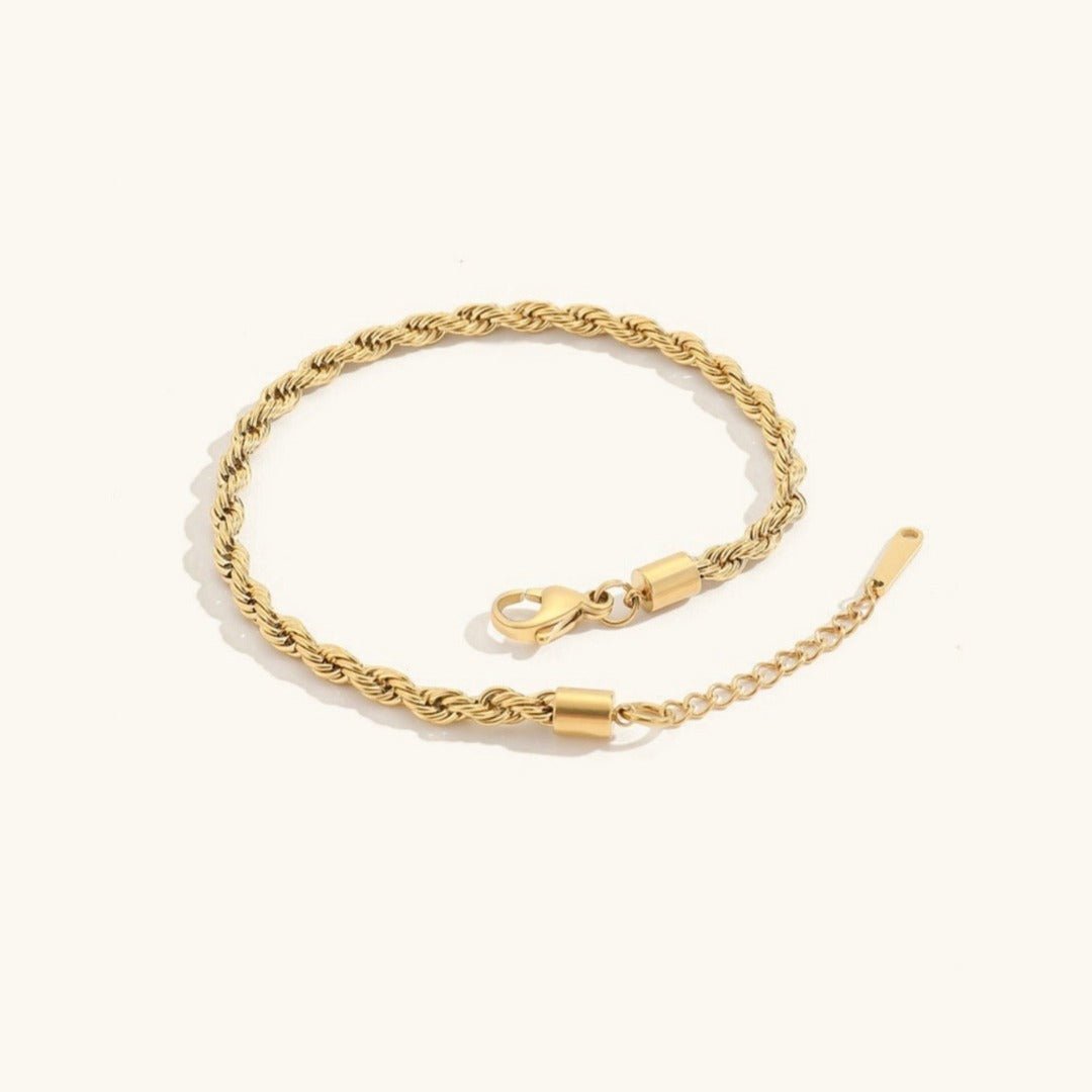 Solara Rope Chain Anklet - Gold - 2