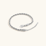 Solara Rope Chain Anklet - Silver - 3