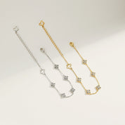 Sophie Lucky Charm Bracelet - Bracelets - Gold - Crystal - 7