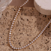 Soraya Crystal Choker - Silver - 14 inches - 6