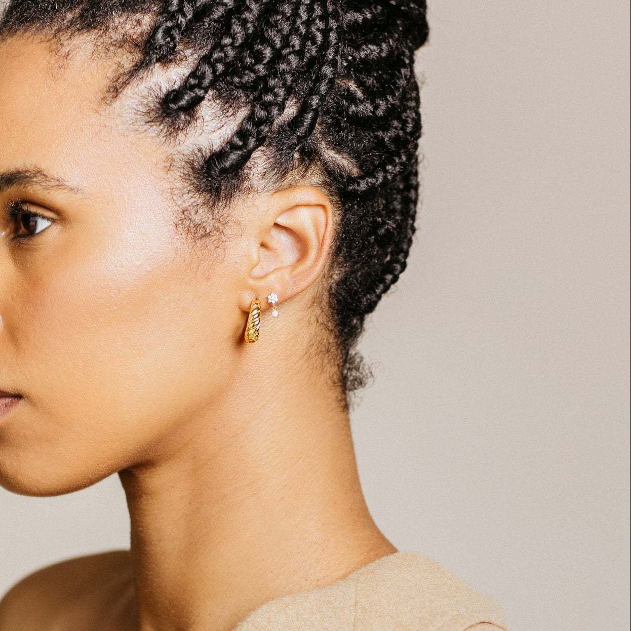 Soraya Petite Studs - Gold - 3