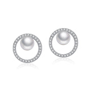Soraya Silver Stud Earrings - NAVALLI