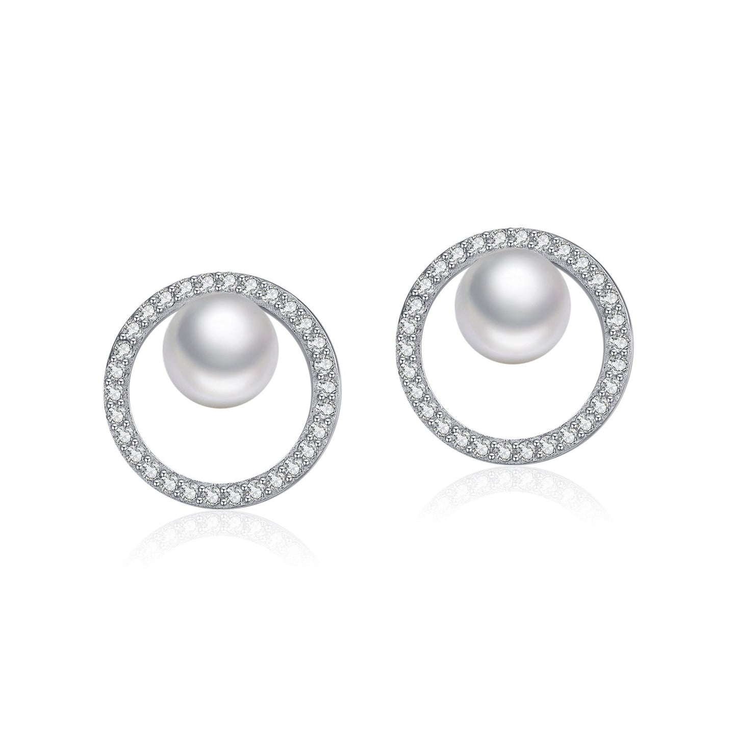 Soraya Silver Stud Earrings - NAVALLI