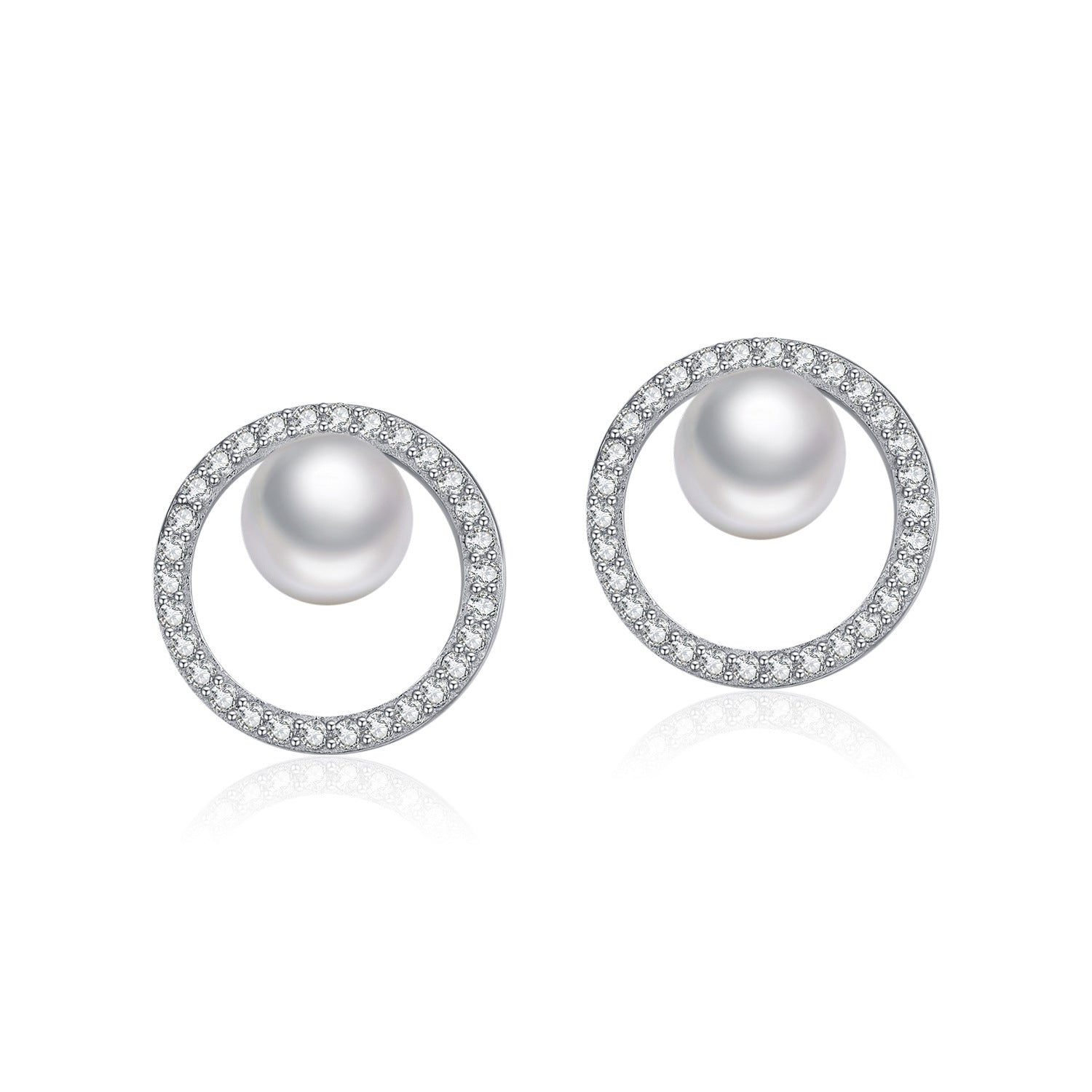 Soraya Silver Stud Earrings - NAVALLI
