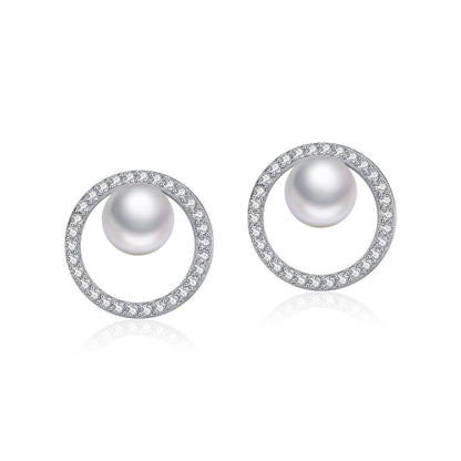 Soraya Silver Stud Earrings - NAVALLI