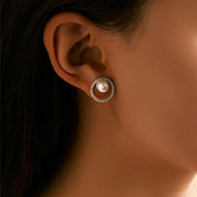Soraya Silver Stud Earrings - 1