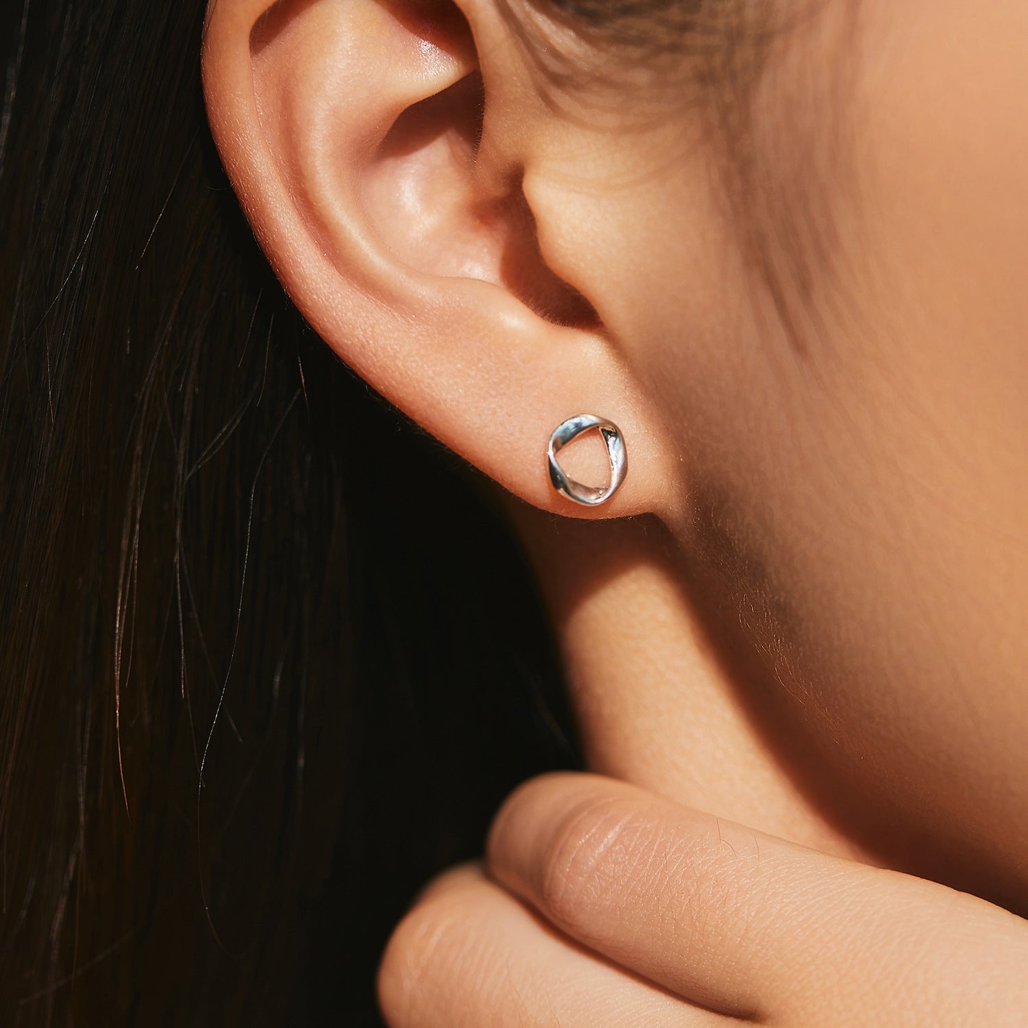 Stella Silver Stud Earrings - NAVALLI