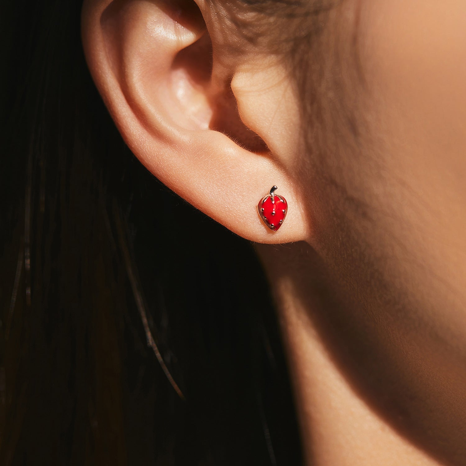 Strawberry Stud Earrings - NAVALLI