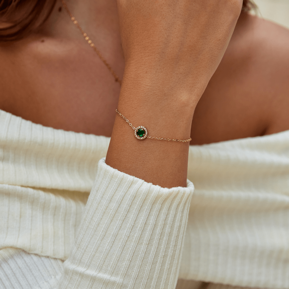 Sylvia Emerald Crystal Bracelet - Bracelet - 7