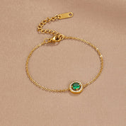 Sylvia Emerald Crystal Bracelet - Bracelet - 5