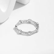 Talia Silver Crystal Ring - US 5 | UK J - 4