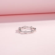 Talia Silver Crystal Ring - US 5 | UK J - 3