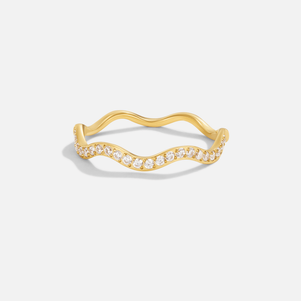 Tara Gold Wave Ring - Ring - US 6 | UK L - 2