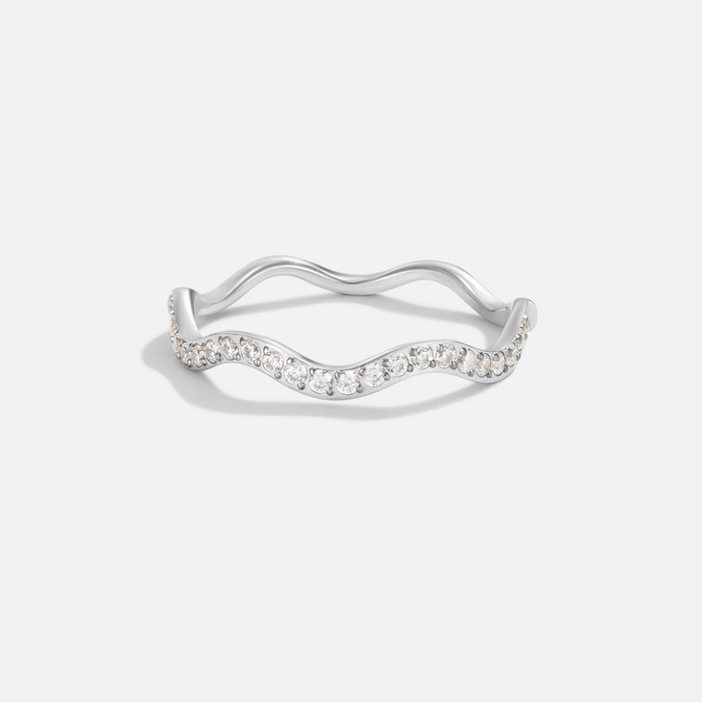 Tara Silver Wave Ring - Ring - US 6 | UK L - 2