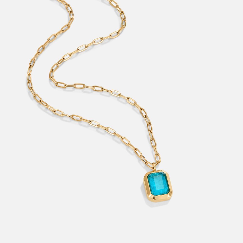 Teal Green Crystal Necklace - My StoreNecklace