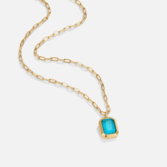 Teal Green Crystal Necklace - My StoreNecklace