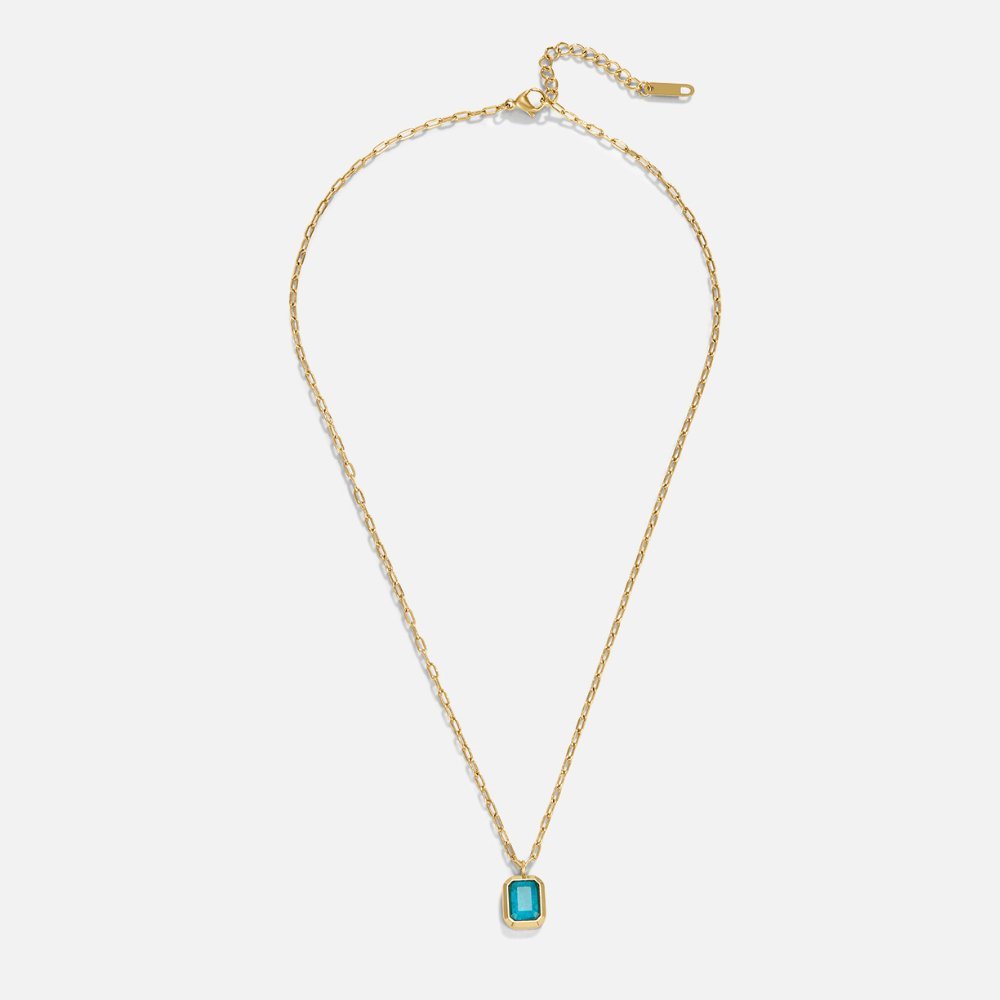 Teal Green Crystal Necklace - My StoreNecklace