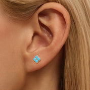 Teya Aqua Blue Earrings - 1
