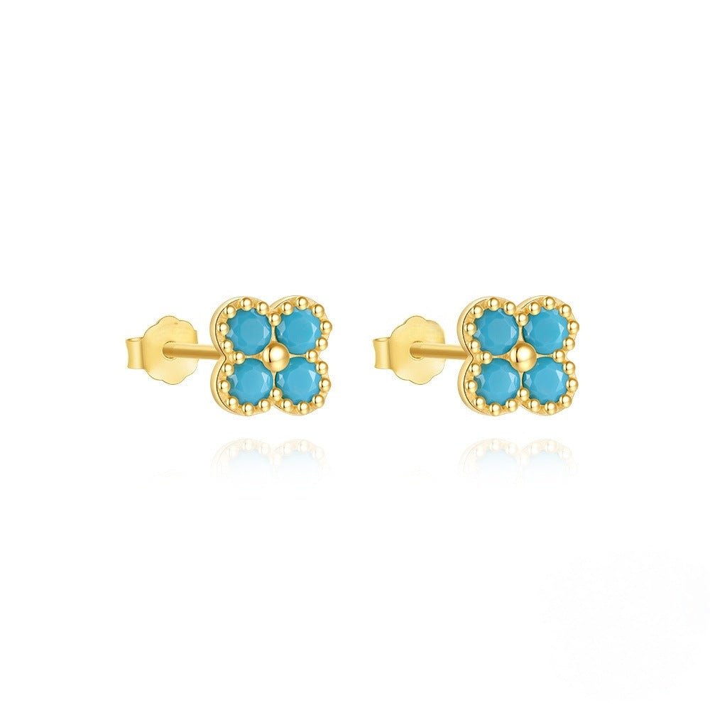 Teya Aqua Blue Earrings - 2