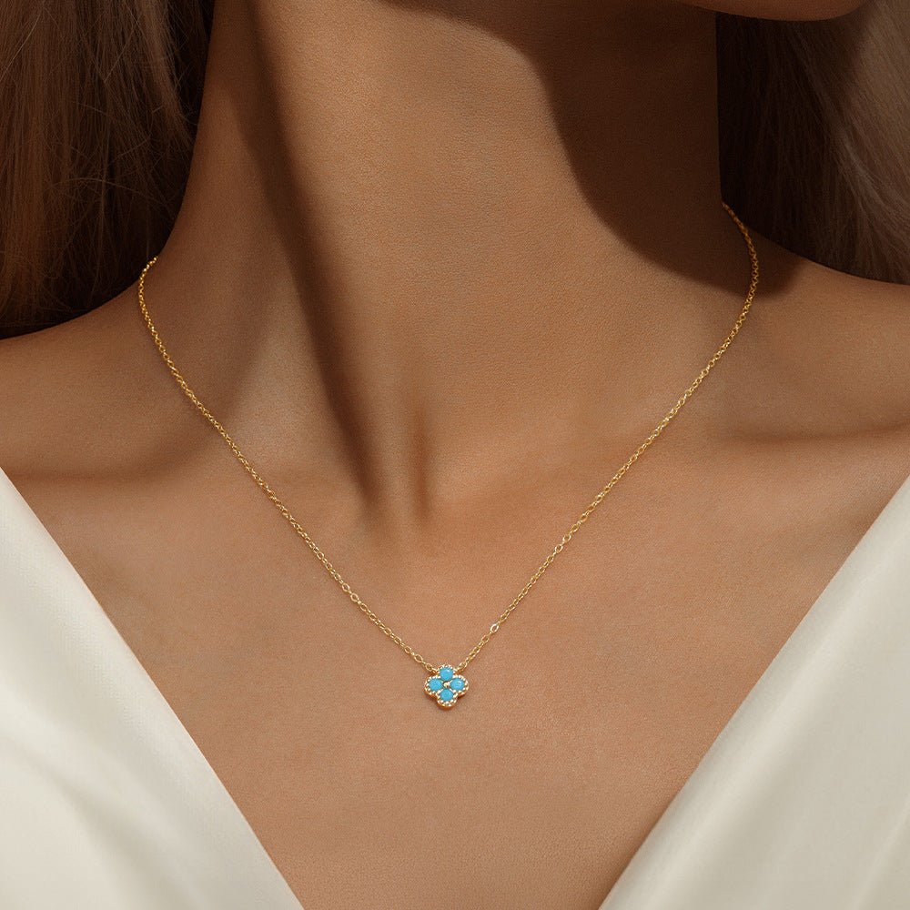 Teya Aqua Blue Necklace - 1