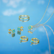 Teya Aqua Blue Necklace - 3