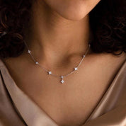 Vera Dainty Necklace - Platinum - 4