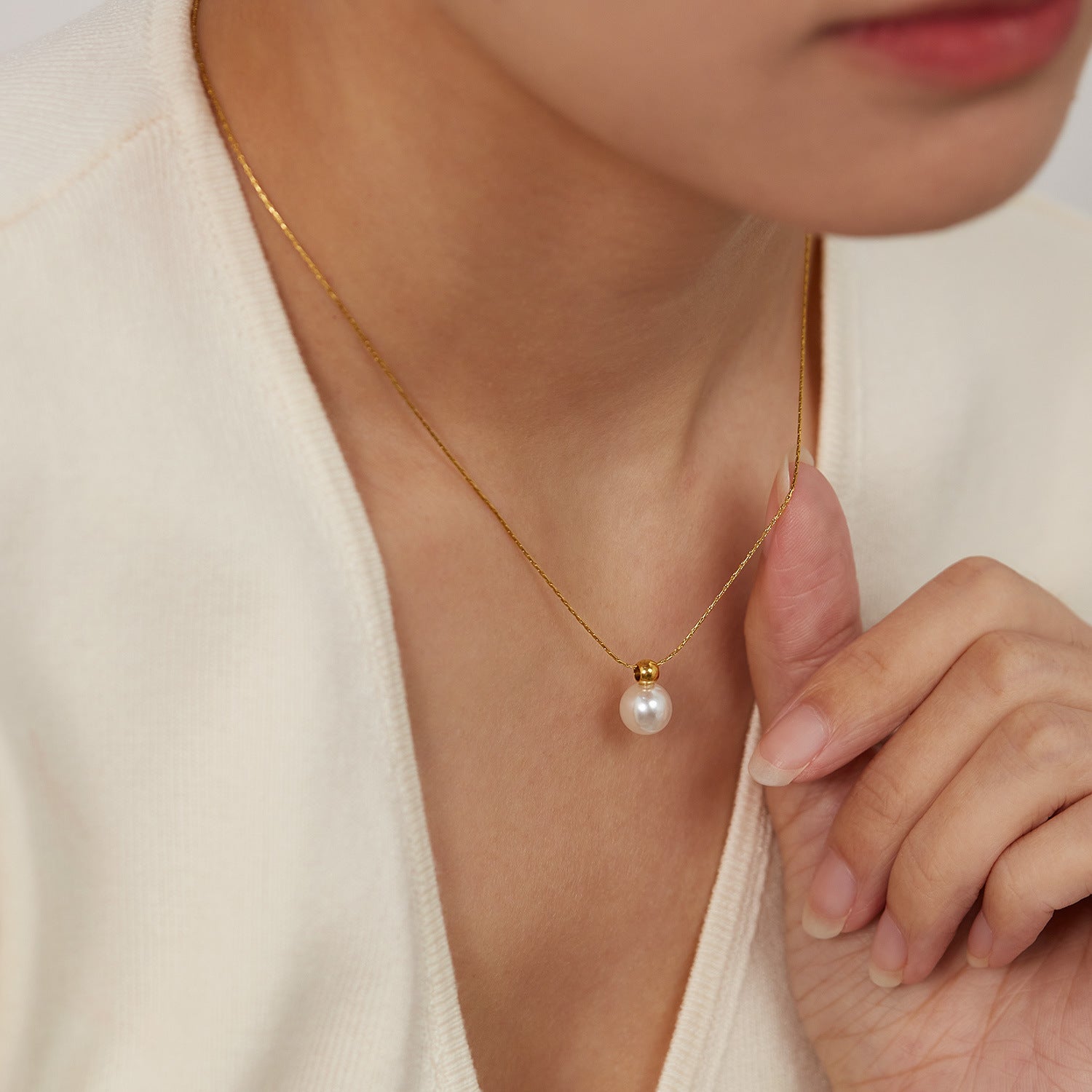 Vera Pearl Drop Necklace - 3