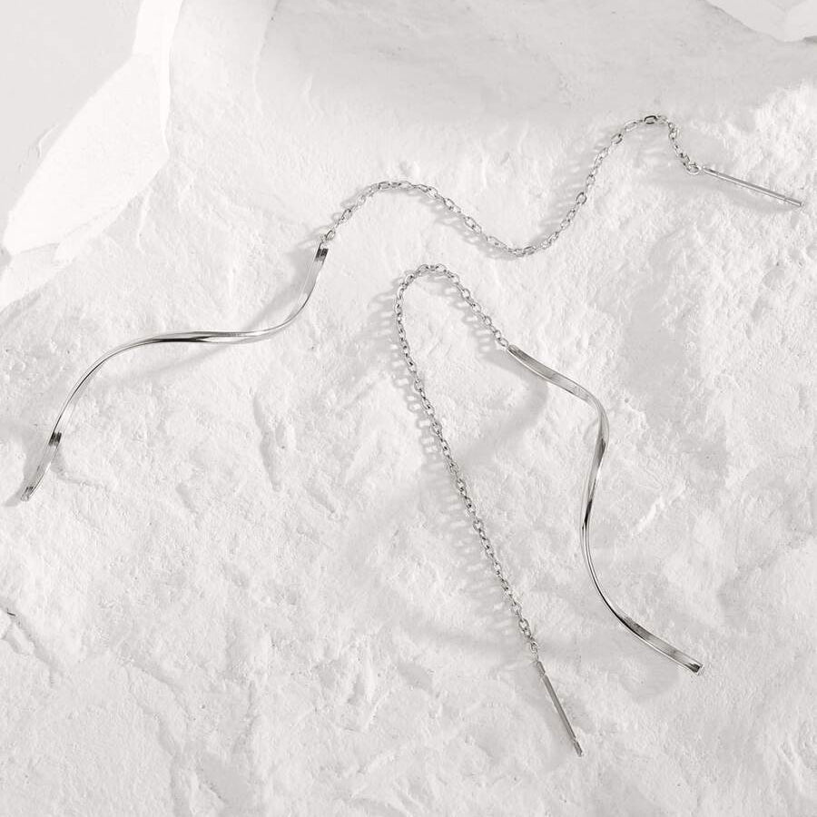 Vera Slim Earrings - Silver - 7